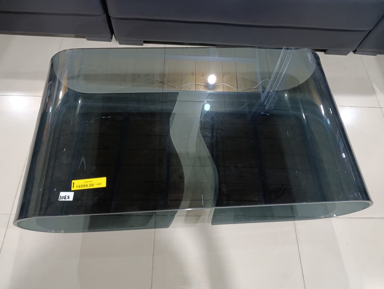 Mesa de Centro de Vidro Preta